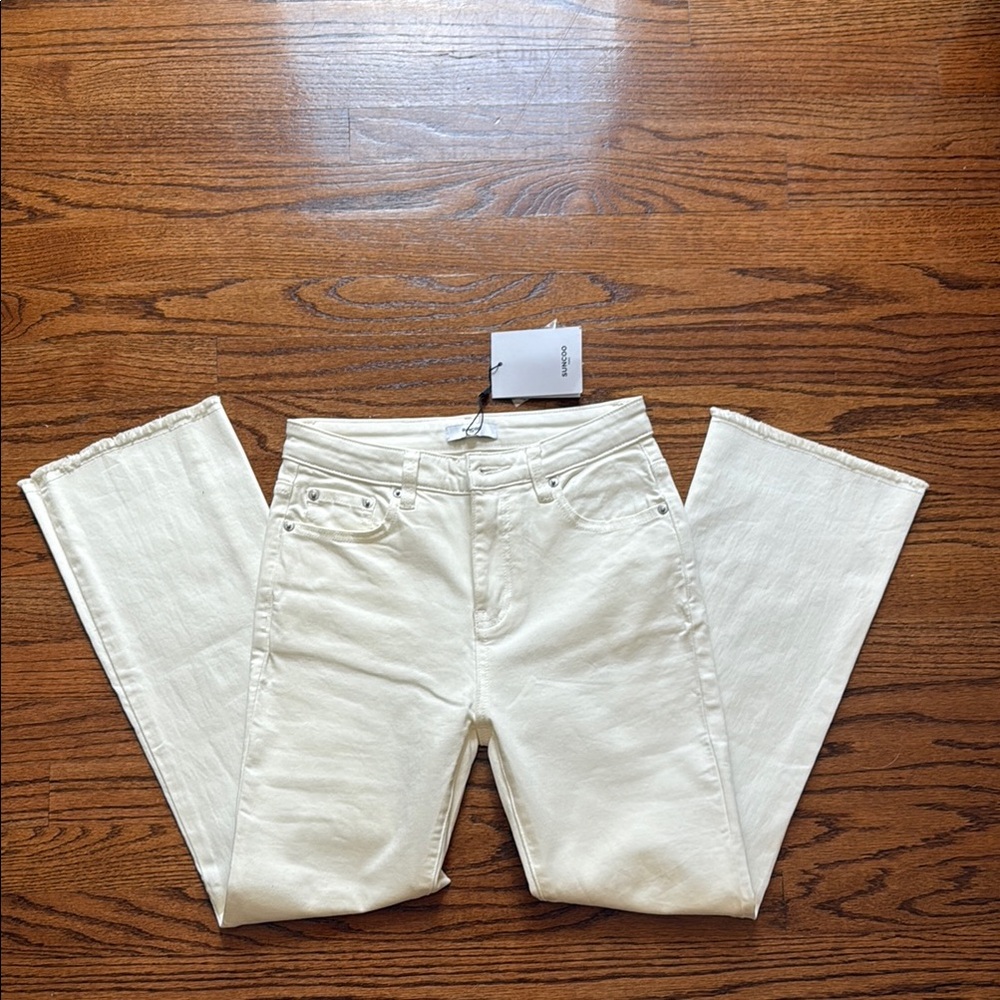 Suncoo Paris size 36 US 4 Jeans Women's Cream ivory “blanc casse”